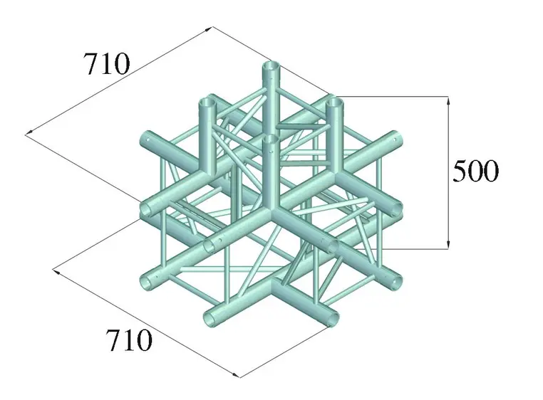 ALUTRUSS QUADLOCK 6082C-51 5-way cross piece 